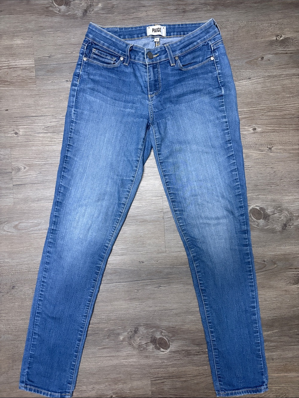 PAIGE Medium Blue Skyline Skinny Jeans